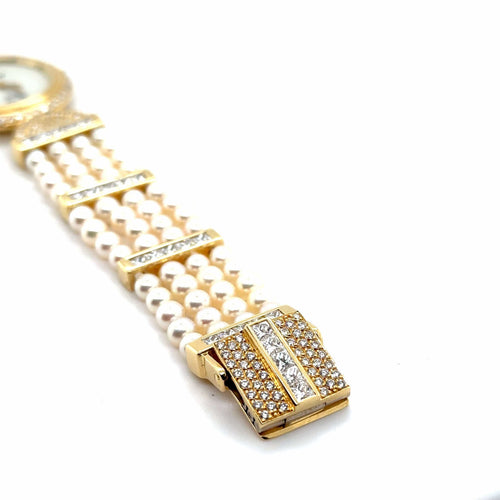 Montre Baskania - Montre Femme Or jaune - Perles de culture et diamants 58 Facettes 1.0000135/4