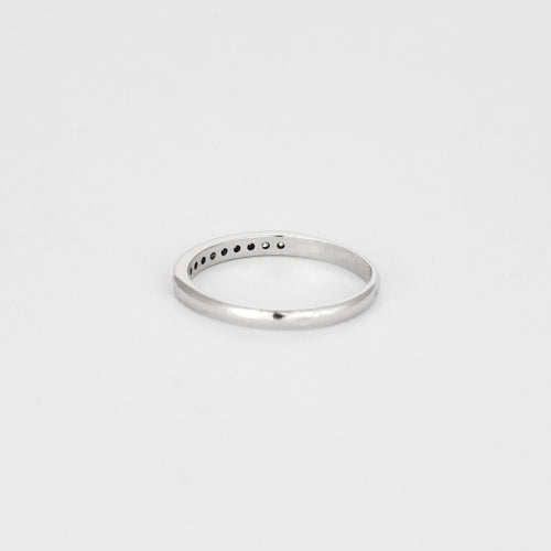 Bague Alliance Américaine or blanc diamants 58 Facettes LP1036/13