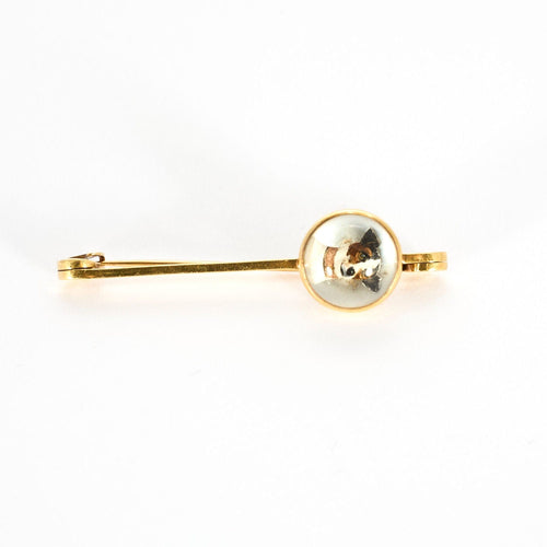 Broche Broche or jaune, cristal de roche 58 Facettes GULK214