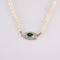 Collier COLLIER PERLES DE CULTURE FERMOIR EMERAUDE TAILLE MARQUISE 58 Facettes