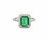 Bague 52 Bague haute joaillerie or blanc émeraude et diamants 58 Facettes