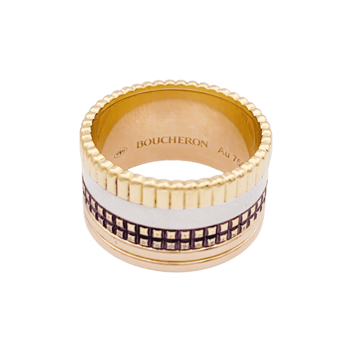 Bague 56 Bague Boucheron "Quatre Classique Large" trois ors. 58 Facettes 34501