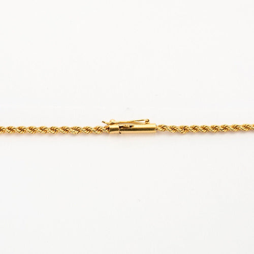 Collier Collier or jaune maille cordelette 58 Facettes GU212