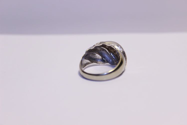 Bague 49 Bague Jonc Or blanc 58 Facettes