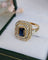 Bague 54 Bague Saphir et Diamants 58 Facettes 394