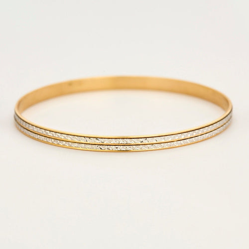 Bracelet Bracelets or jaune et blanc diamantés 58 Facettes LP814/2