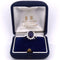 Bague 56 Bague en or blanc avec saphir et diamants 58 Facettes