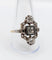 Bague 64 Bague tank Art Déco or jaune et Platine, diamants, monture géométrique (circa 1920) 58 Facettes A05582