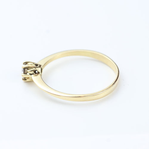 Bague 57 Bague solitaire en or jaune 18 carats avec diamant de 0,20 carat 58 Facettes 129996