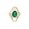 Bague 52 Bague "Jupe", or jaune, diamants, émeraude. 58 Facettes 35221