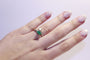 Bague 55 Bague Diamants et Emeraude 58 Facettes
