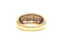 Bague 58 Bague contemporaine en or jaune 18 carats sertie de diamants 58 Facettes B503