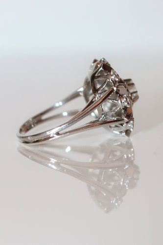 Bague 56 Bague étoile Or Gris Et Diamants 58 Facettes 526