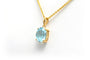 Pendentif Pendentif contemporain or jaune et aigue-marine 58 Facettes B719