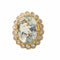 Bague 54 Bague au design contemporain, design classique en or 18 carats avec diamants et aigue-marine. Pièce française (Bordeau). 58 Facettes Q218A