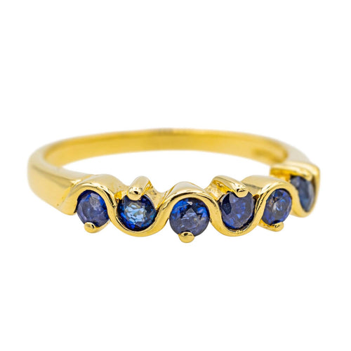 Bague 55 Bague Or jaune Saphir 58 Facettes 3428108CN