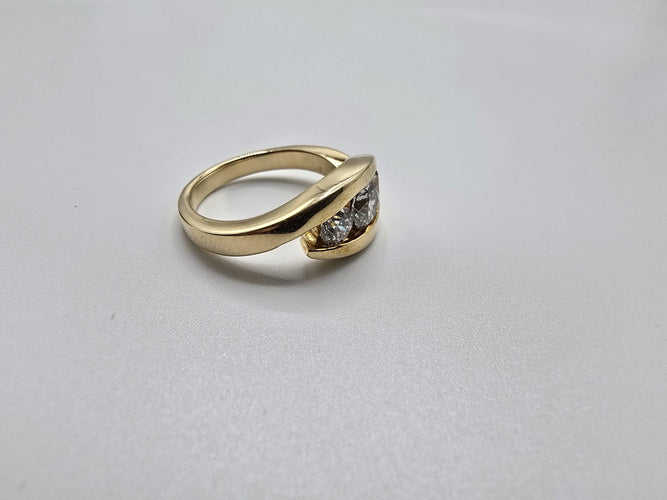 Bague 54 Bague or jaune sertie de diamants 58 Facettes 1CA00000-67