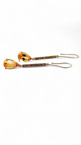 Boucles d'oreilles Boucles d’oreilles pendantes or et pierres naturelles 58 Facettes