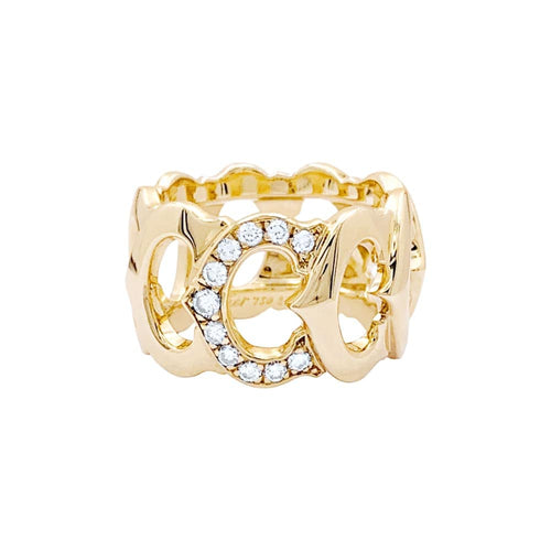 Bague 53 Bague Cartier, "C de Cartier", or jaune, diamants. 58 Facettes 34980