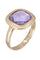 Bague 54 Bague moderne or jaune améthyste 58 Facettes 089081