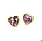 Boucles d'oreilles Boucles d’oreilles puces en or jaune en forme de cœur 58 Facettes