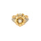 Bague 58 Chevalière en or jaune et blanc et diamants 58 Facettes GU207