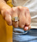 Bague 55 Bague en or bicolore 14 carats et diamants naturels 58 Facettes