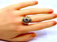 Bague Bague en or jaune 18 carats ,saphir cabochon et diamants 58 Facettes AB232
