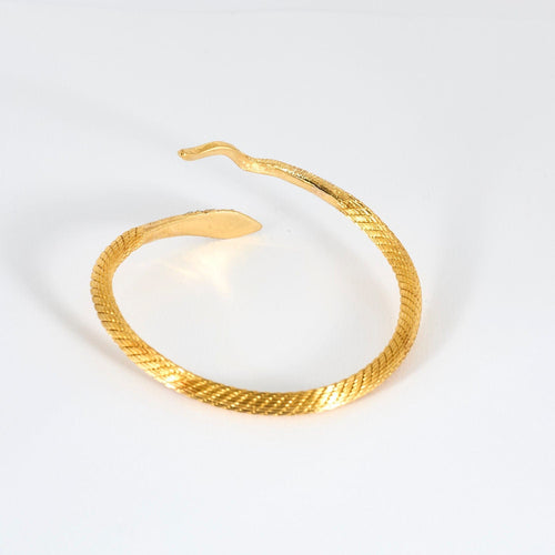 Bracelet Jonc Serpent, or jaune et rubis 58 Facettes LF13