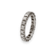 Bague 55 Alliance en or gris avec diamants H-VS - Sertie griffes 58 Facettes