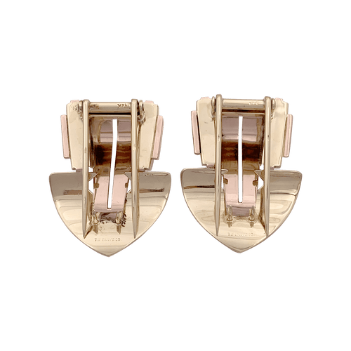 Clips vintage Tiffany & Co., ou jaune, ou rose. 58 Facettes 34597