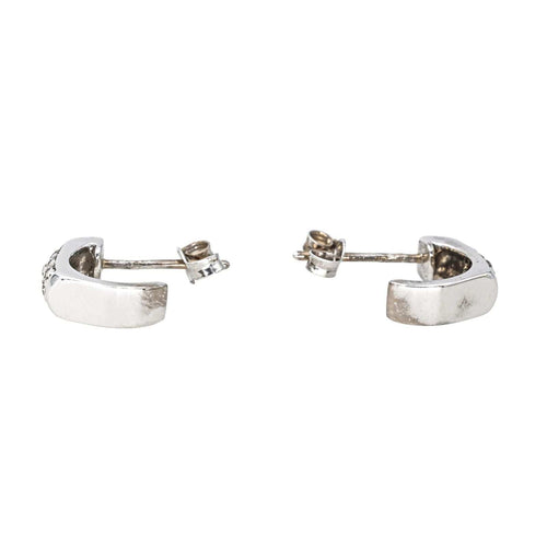 Boucles d'oreilles Boucles d'oreilles Demi-créoles Or blanc Diamant 58 Facettes 4174992CN
