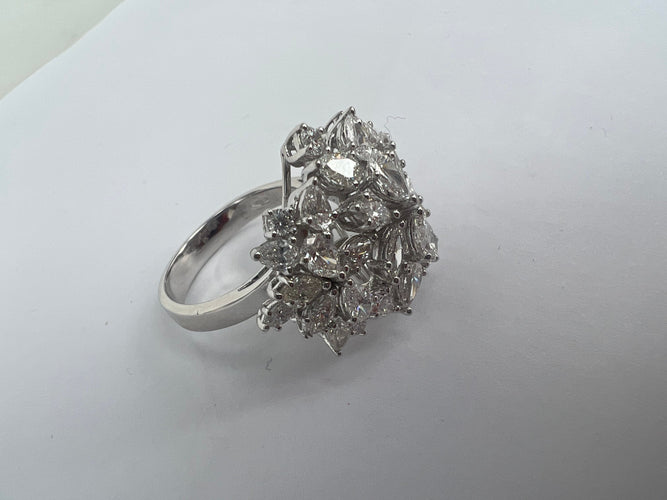 Bague 56 Bague cocktail fantaisie diamant 58 Facettes RNG-131