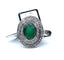 53 Bague Art Déco en or et diamant émeraude 58 Facettes