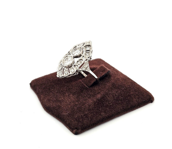 Bague Liberty en platine avec diamants