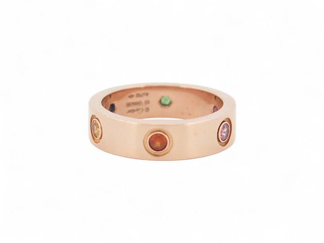 Bague 55 bague CARTIER love t55 en or 18k pierres saphir grenat amethyste 58 Facettes 271117