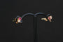 Boucles d'oreilles boucles d'oreilles en or 18 carats ornées d'un saphir, d'un rubis et d'un diamant 58 Facettes