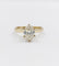 Bague 52 Bague solitaire or 14k ornée d'un diamant de 1,51 carats taille ovale Couleur J-K pureté SI2 avec certificat GWLAB 58 Facettes A03789
