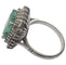 Bague 51 Bague cluster avec émeraude colombienne naturelle certifiée HRD de 3,45 cts en or blanc 58 Facettes E24