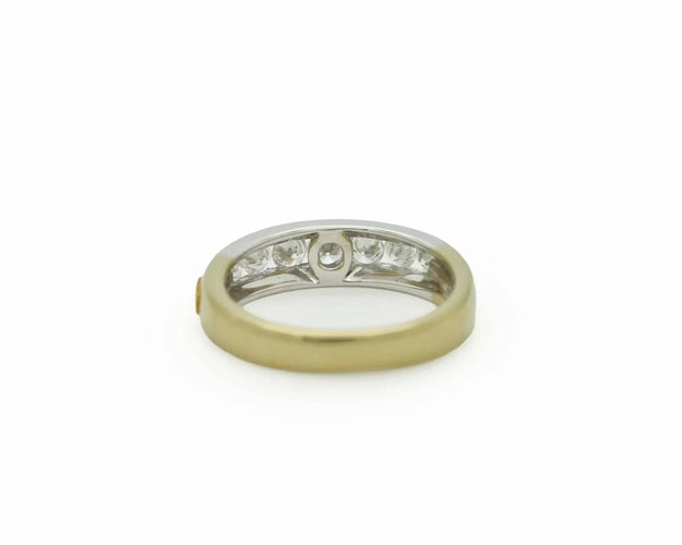 Bague Bague du roi Charles en or blanc et jaune 18 carats avec diamants 58 Facettes 7266