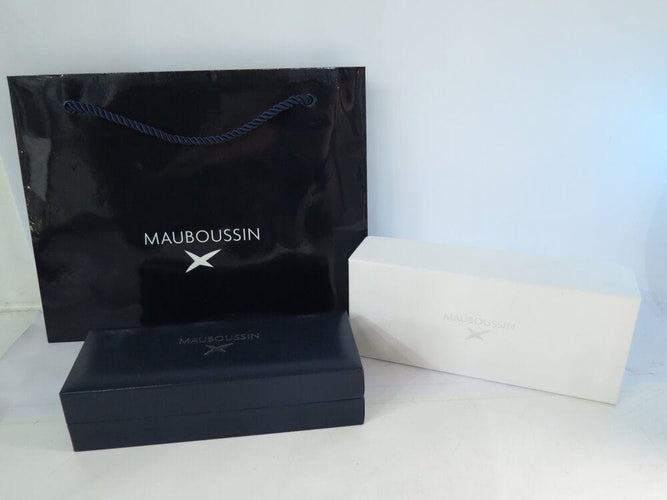 Collier collier MAUBOUSSIN pendentif le premier jour en or blanc 18k 3.4g 58 Facettes 266205