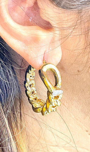 Boucles d'oreilles Boucles d’oreilles chic et originales en or jaune 18 carats 58 Facettes