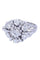 Bague 52 Bague fleur or blanc et diamants 58 Facettes 087651