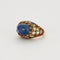 Bague 51 Bague Dôme or jaune saphir et diamants 58 Facettes GU55