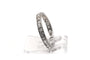 Bague 51 Alliance américaine Art Déco en or blanc 18 carats sertie de diamants old cut 58 Facettes B782