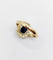 Bague 60 Bague pompadour Art Déco or et platine, saphir synthétique de 3,00 carats, diamants taille rose (circa 1920) 58 Facettes A04827