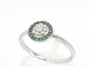 Bague Bague en or blanc avec diamants et émeraude 58 Facettes 2313
