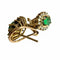 Boucles d'oreilles BOUCLES D'OREILLES ROSETTE NÉO CLASSIQUES CONTEMPORAINES en OR 18 carats avec DIAMANTS et ÉMERAUDES 58 Facettes Q374B(127)