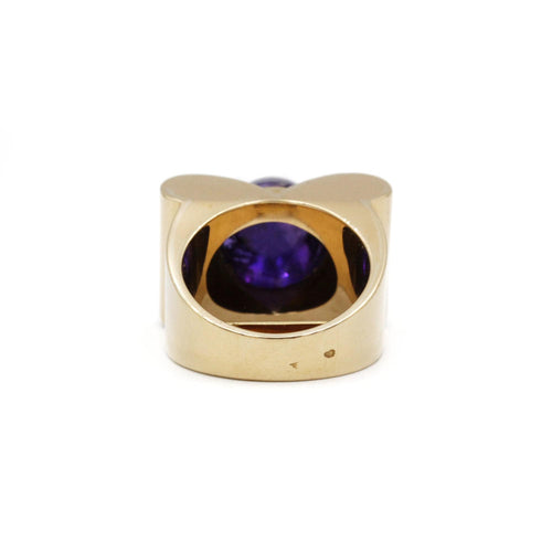 Bague 53 Bague TANK or et améthyste 58 Facettes 240182R