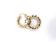 Boucles d'oreilles Grandes créoles torsadées or jaune 58 Facettes